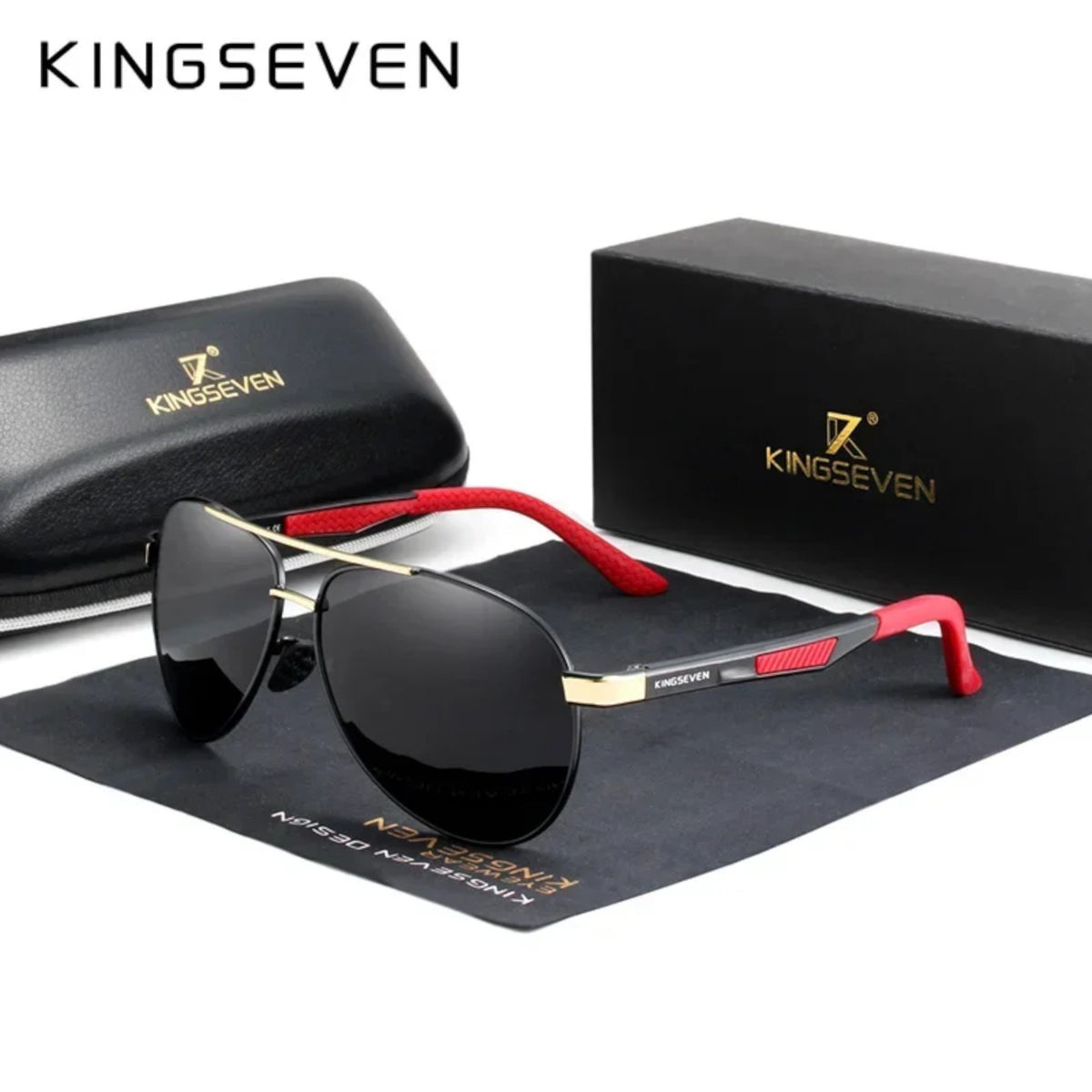 Sonnenbrille Kingseven 7720 GG Premium Pilotenbrille Männer Polarisiert UV400 HD - 3KShop.de