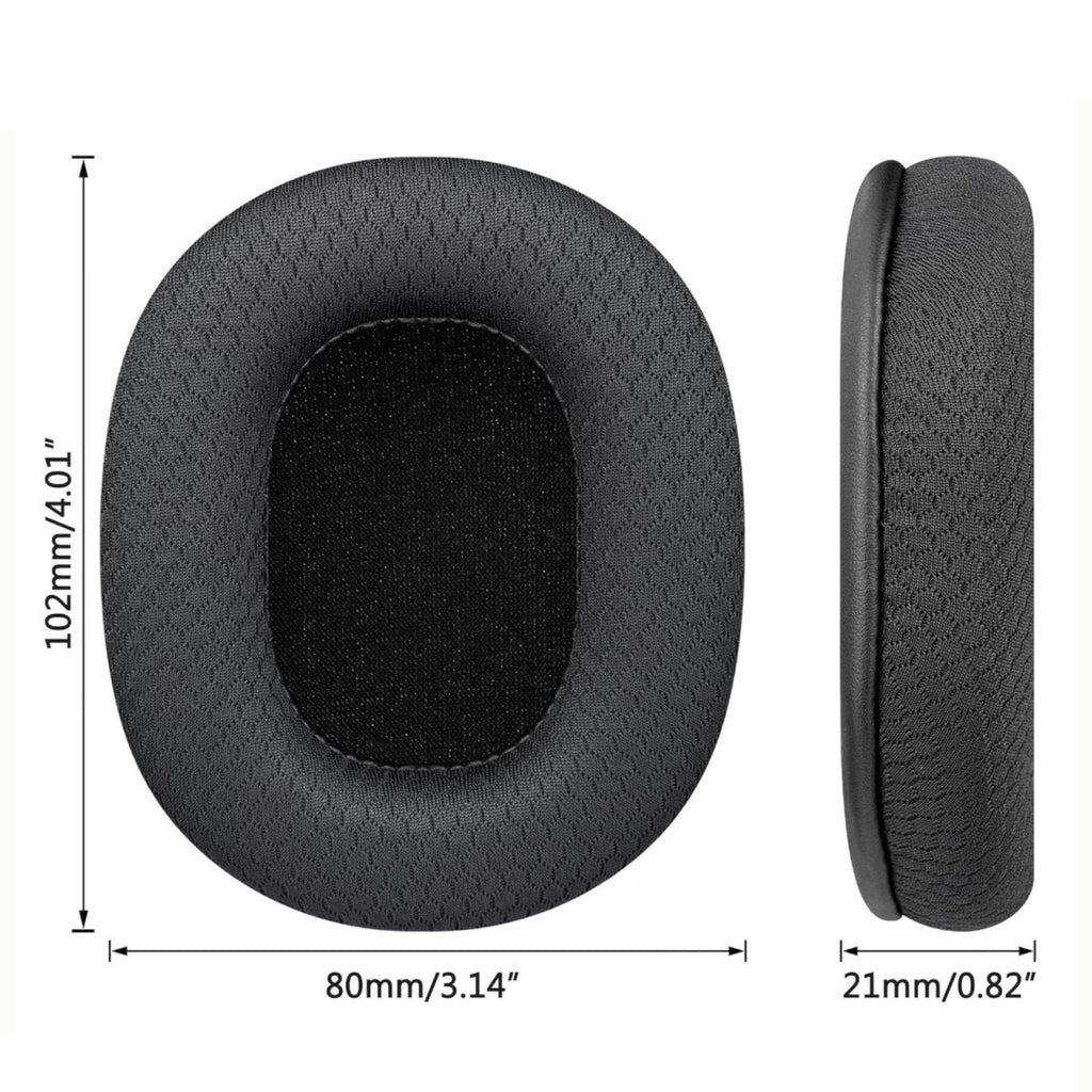 Ersatz Ohrpolster Audio Technica ATH M50X M40X M30X M20X MSR7 SX1 schwarz Mesh - 3KShop.de