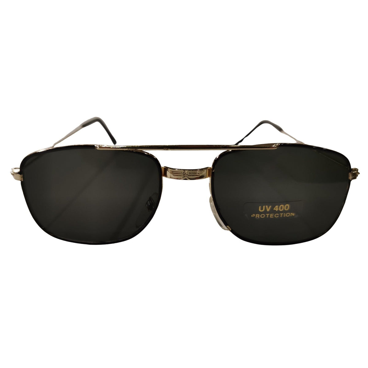 Gold-schwarze Piloten-Sonnenbrille im Porsche-Stil