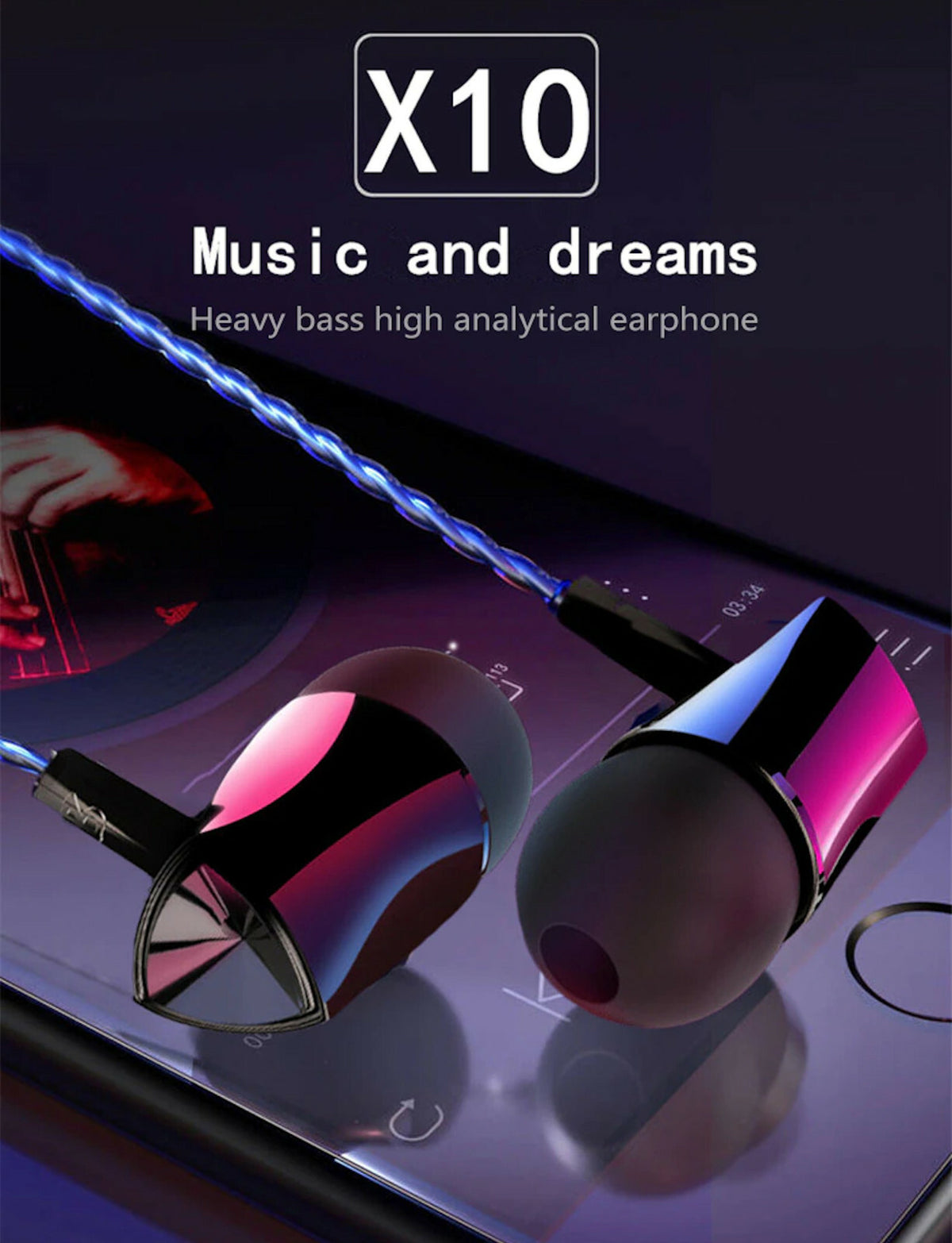 Super Bass In-Ear Kopfhörer Ohrhörer X10 Headset Earphone Headphone + PU-Tasche - 3KShop.de