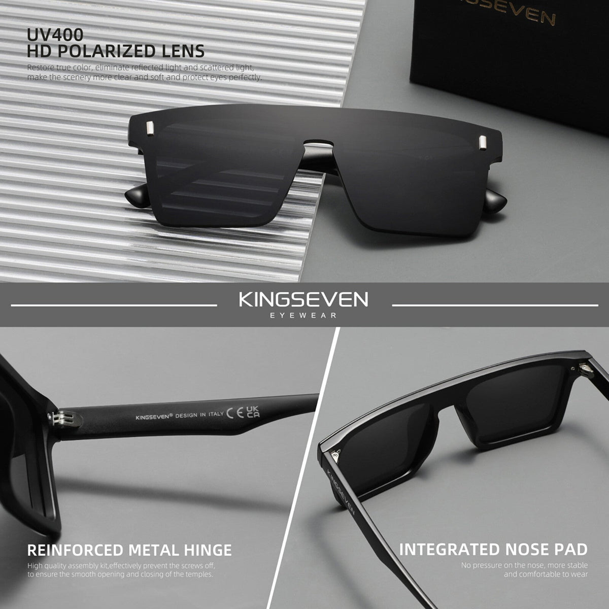 Kingseven LC-792 polarisierte Designer-Sonnenbrille