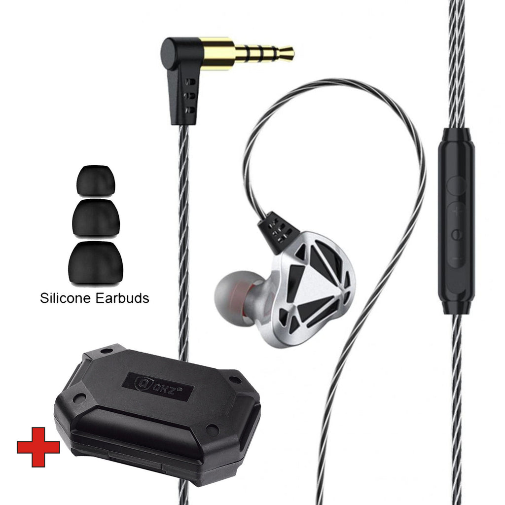 Premium Headset Kopfhörer QKZ-AK7 Pro HiFi In-Ear-Headset Ohrhörer + Hardcase - 3KShop.de