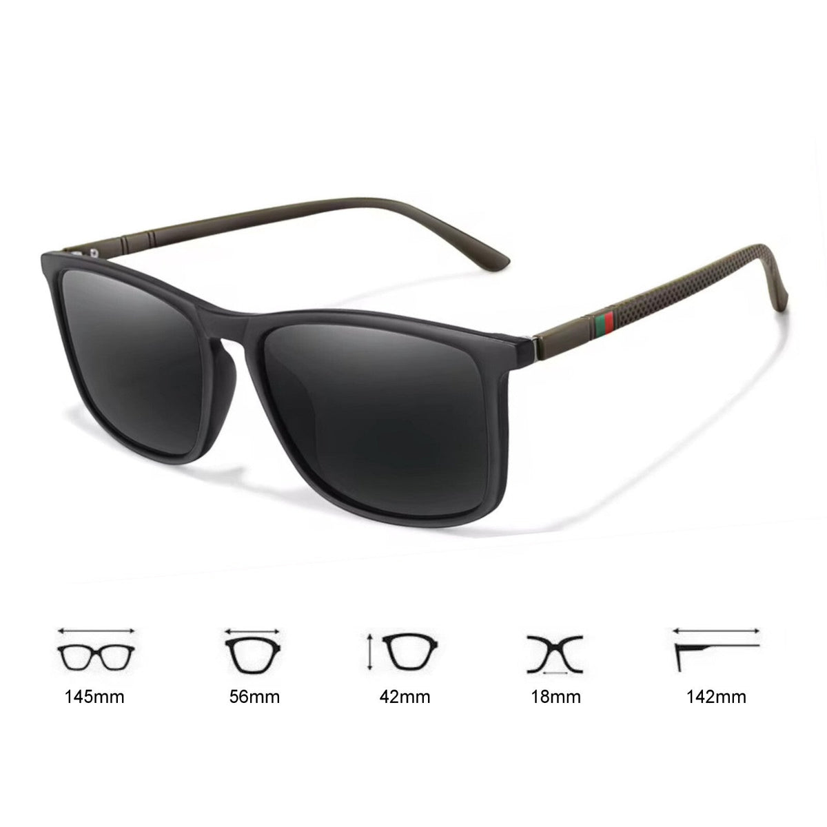 Matt-blaue polarisierte Sonnenbrille