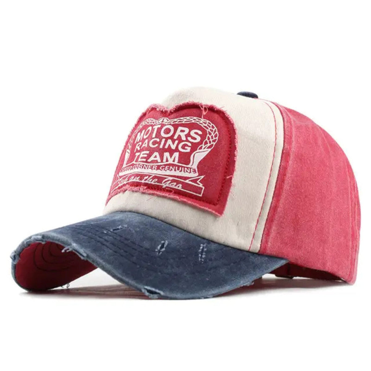 Motor Racing Vintage-Basecap aus Baumwolle mit Retro-Stickerei