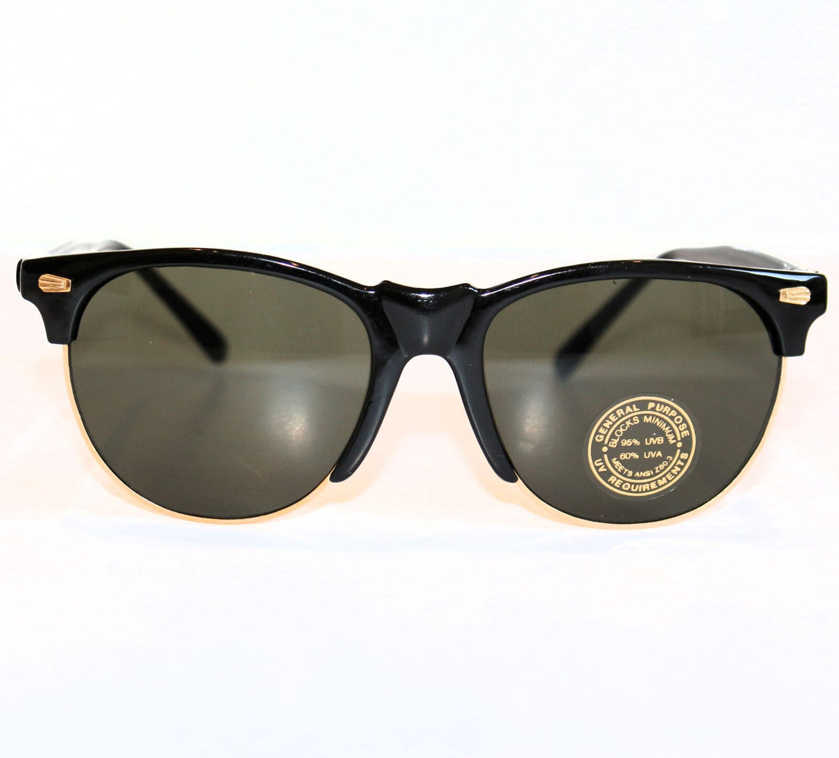 Schwarze Vintage-Retro-Sonnenbrille im Unisex-Design
