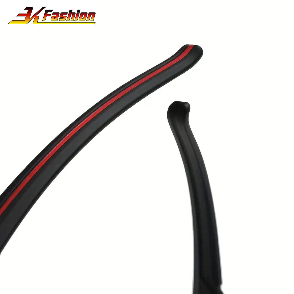 Schwarze 3K Fashion 768 Biker-Sonnenbrille aus TR90