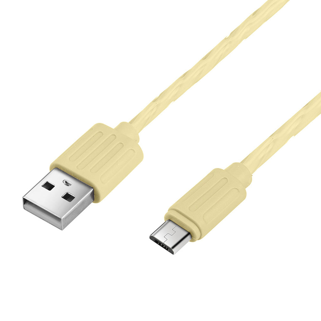 1m Micro USB Kunststoffkabel Ladekabel Sync Datenkabel gelb S7 Sony Huawei HTC - 3KShop.de