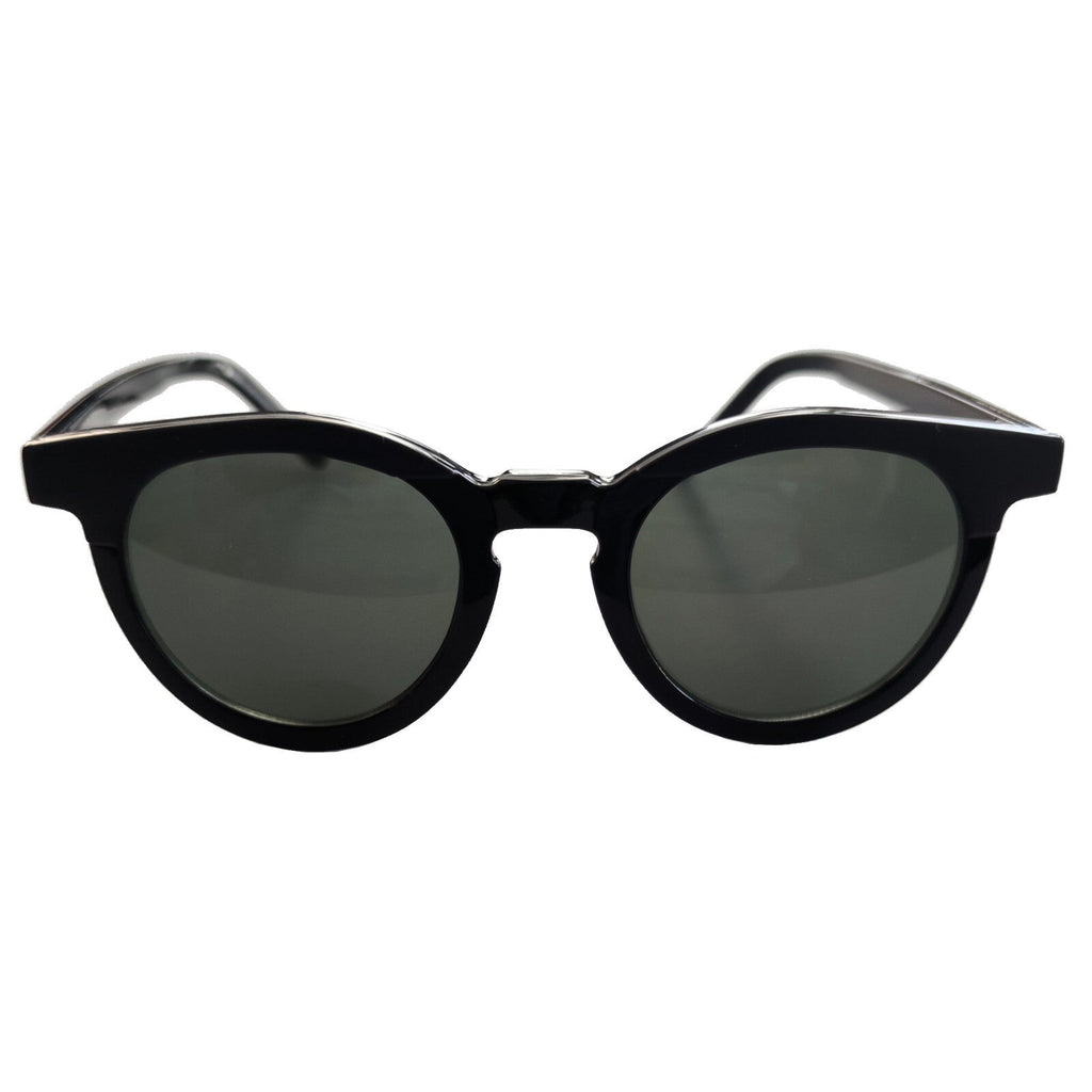 Schwarze Cat-Eye-Sonnenbrille matt und glänzend