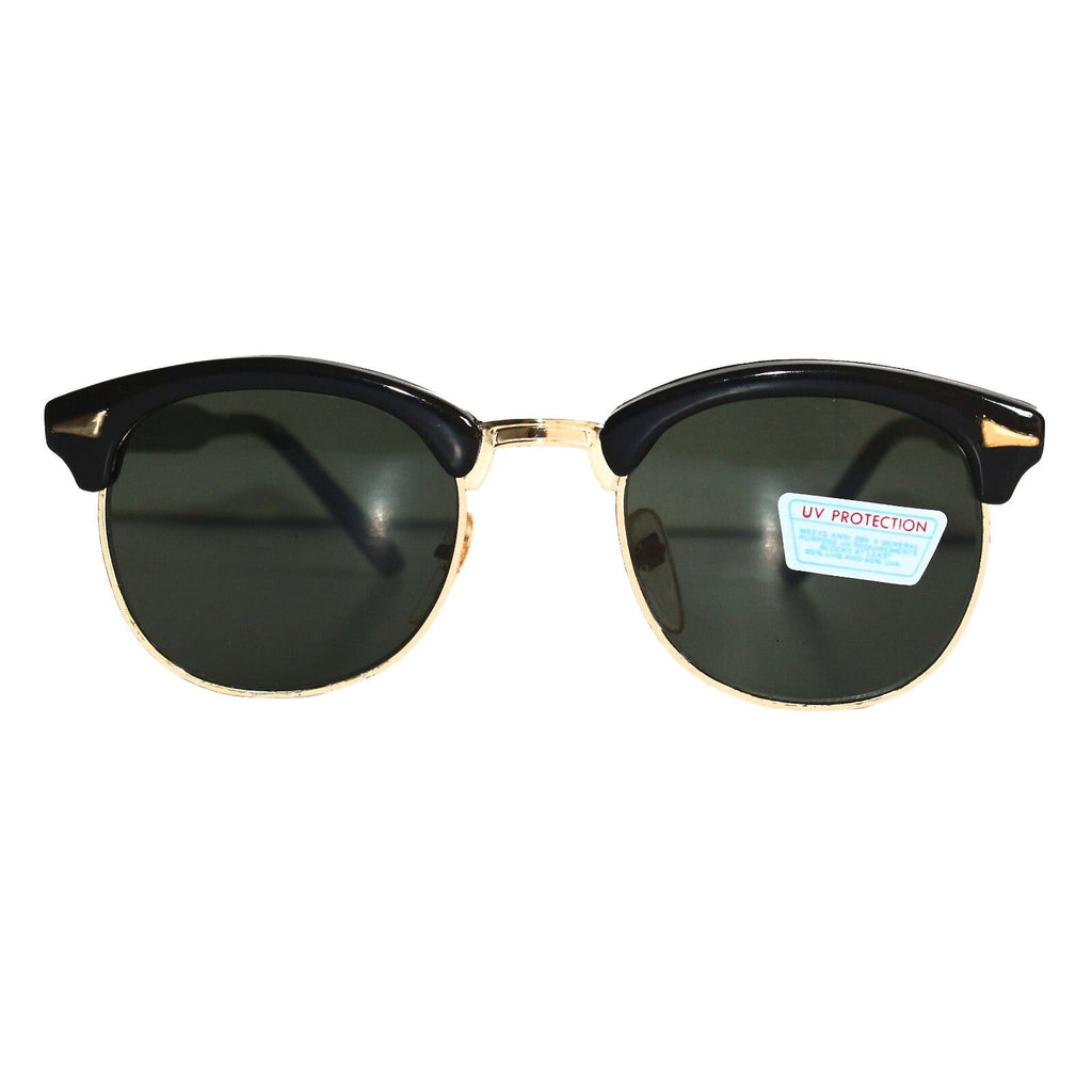 Schwarz-goldene Vintage Sonnenbrille