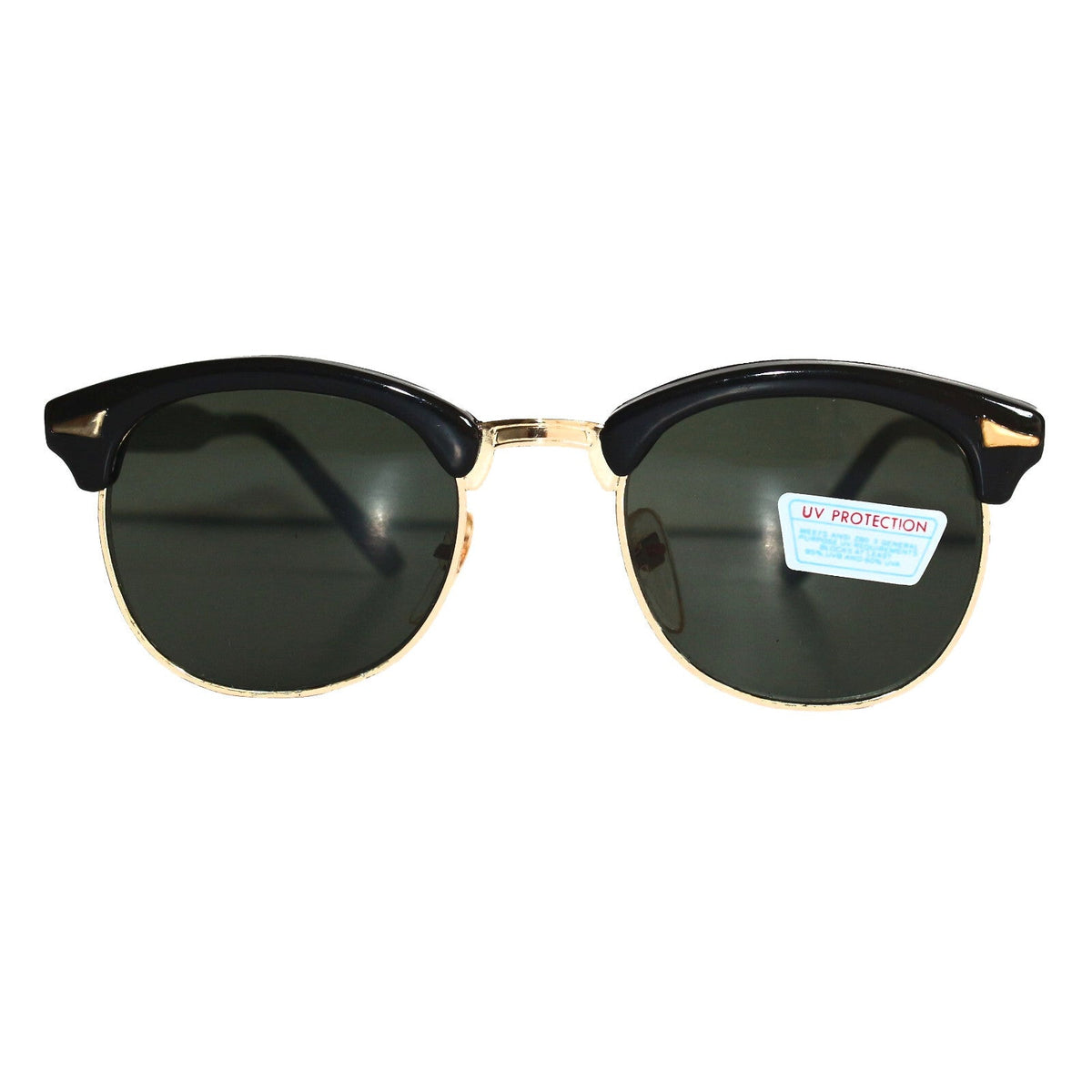Schwarz-goldene Vintage Sonnenbrille