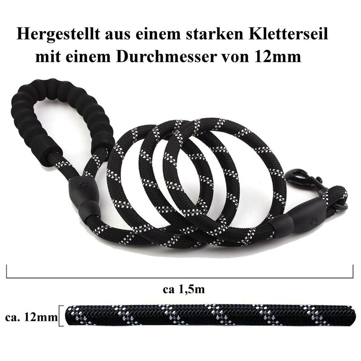 Reflektierende gepolsterte Hundeleine aus Nylon