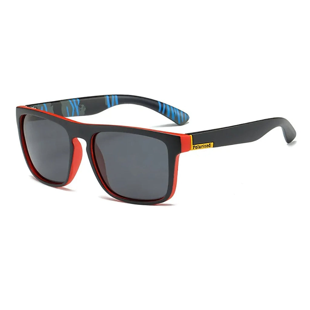 Schwarz-rote polarisierte Sonnenbrille