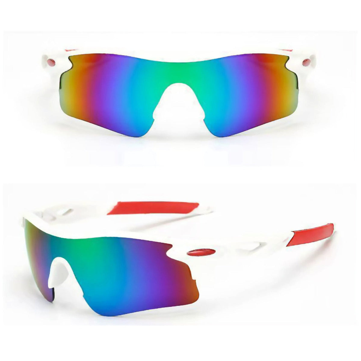 Weiße polarisierte Sport-Sonnenbrille X1