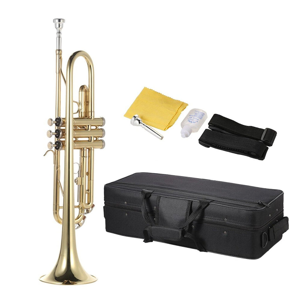 Bb-Trompete aus Messing mit Koffer