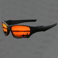 Schwarz-rote Sport-Sonnenbrille aus Polycarbonat