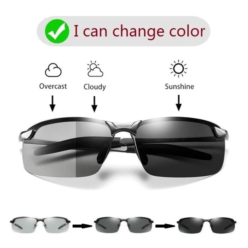 Schwarze photochrome Matrix-Sonnenbrille
