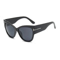 Schwarze Oversized Cat-Eye-Sonnenbrille
