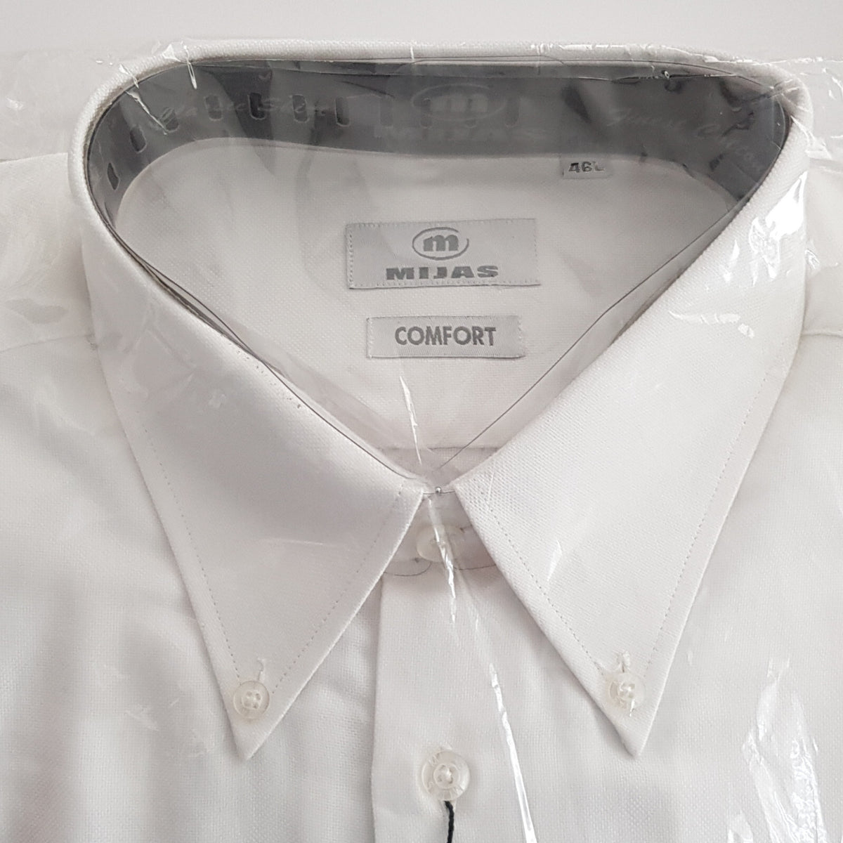Original Mijas Herren Business Hemd Button-Down Langarm Weiss Comfort Gr. 46 - 3KShop.de