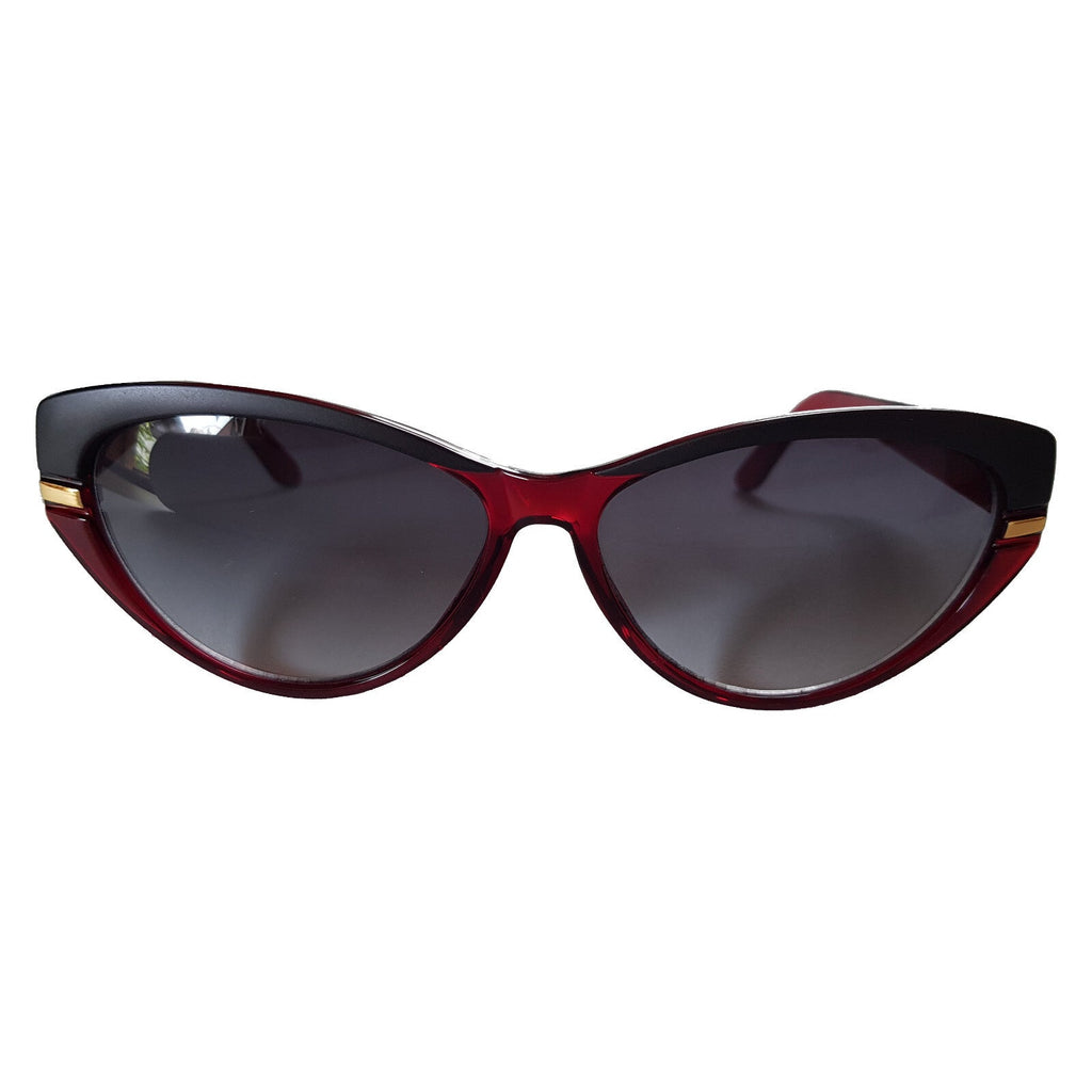 Cat-Eye-Sonnenbrille Matt-Schwarz und Braun