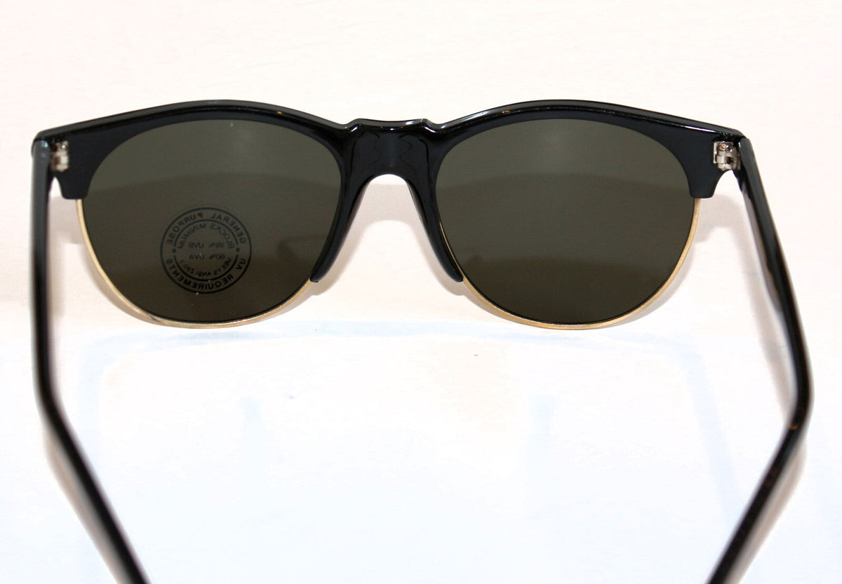 Schwarze Vintage-Retro-Sonnenbrille im Unisex-Design