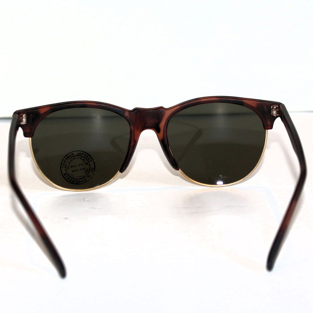 Mattbraune Vintage-Retro-Sonnenbrille im Unisex-Design