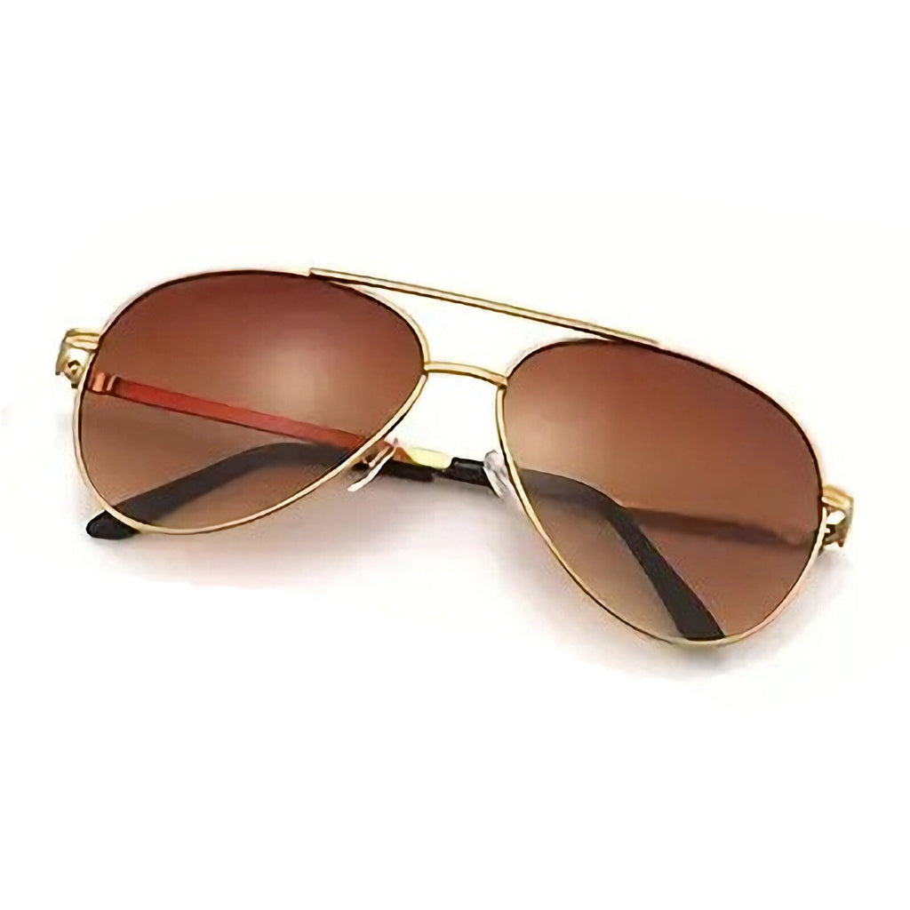 Schwarz-rot-goldene Piloten-Sonnenbrille