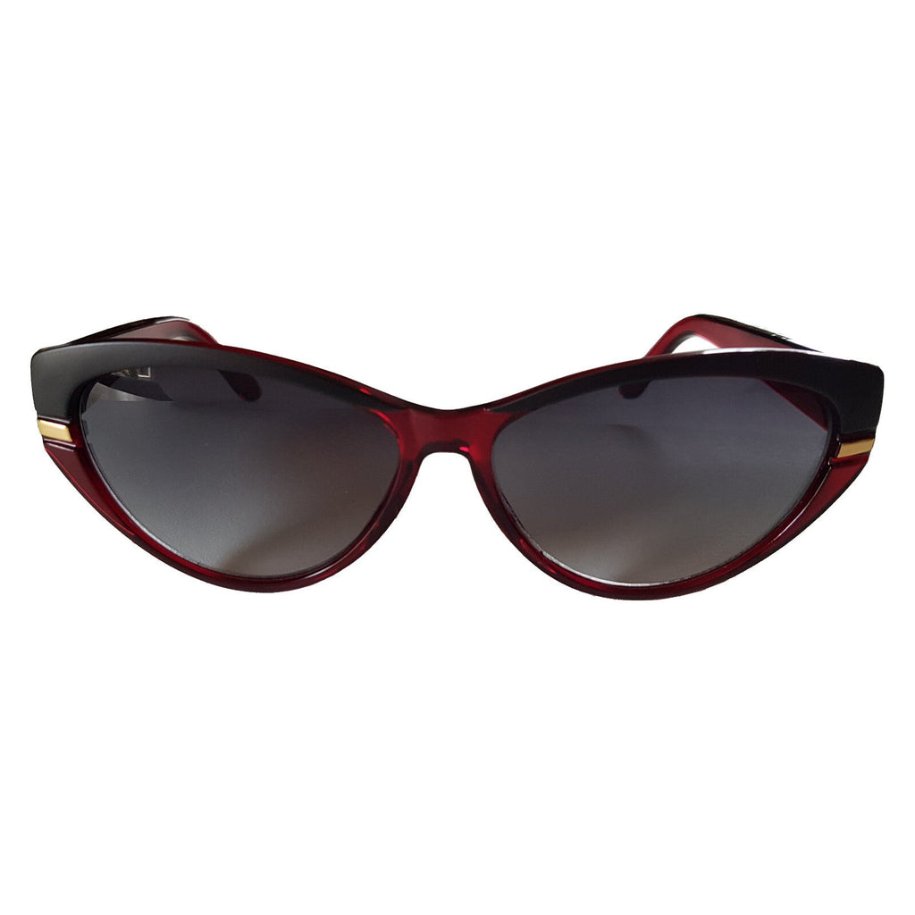 Cat-Eye-Sonnenbrille Matt-Schwarz und Braun
