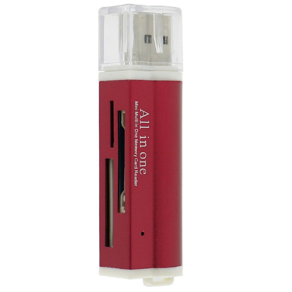 Roter USB-Kartenleser für MicroSD SDHC MMC M2
