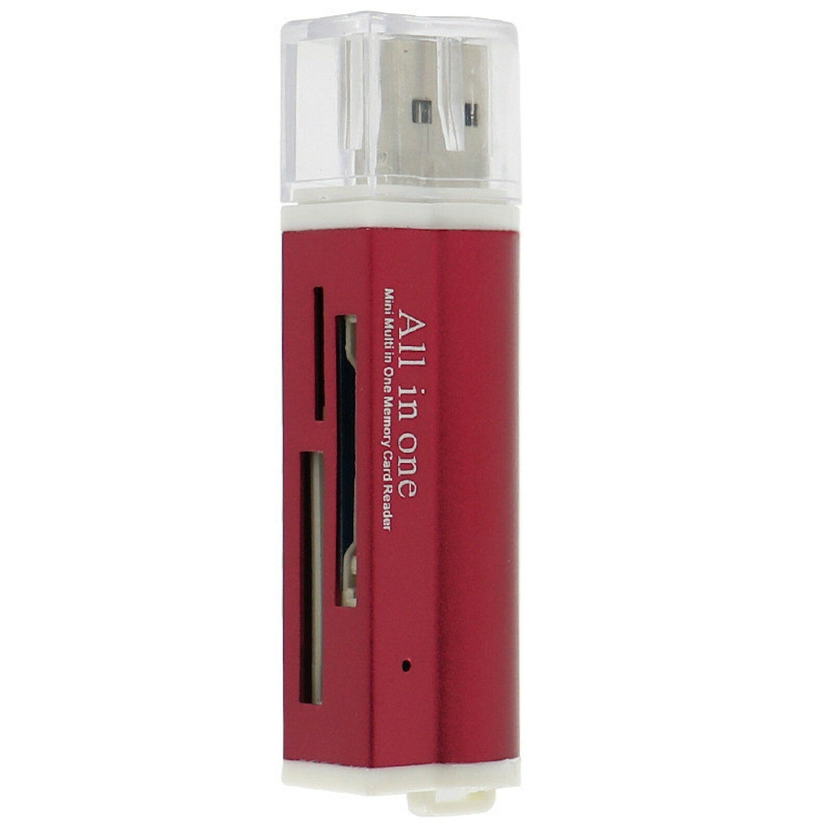Roter USB-Kartenleser für MicroSD SDHC MMC M2