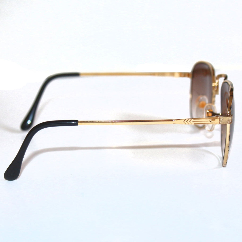 Gold-schwarze Vintage-Retro-Sonnenbrille Unisex