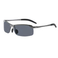 Gunmetal Matrix-Sonnenbrille mit selbsttönenden polarisierten Gläsern