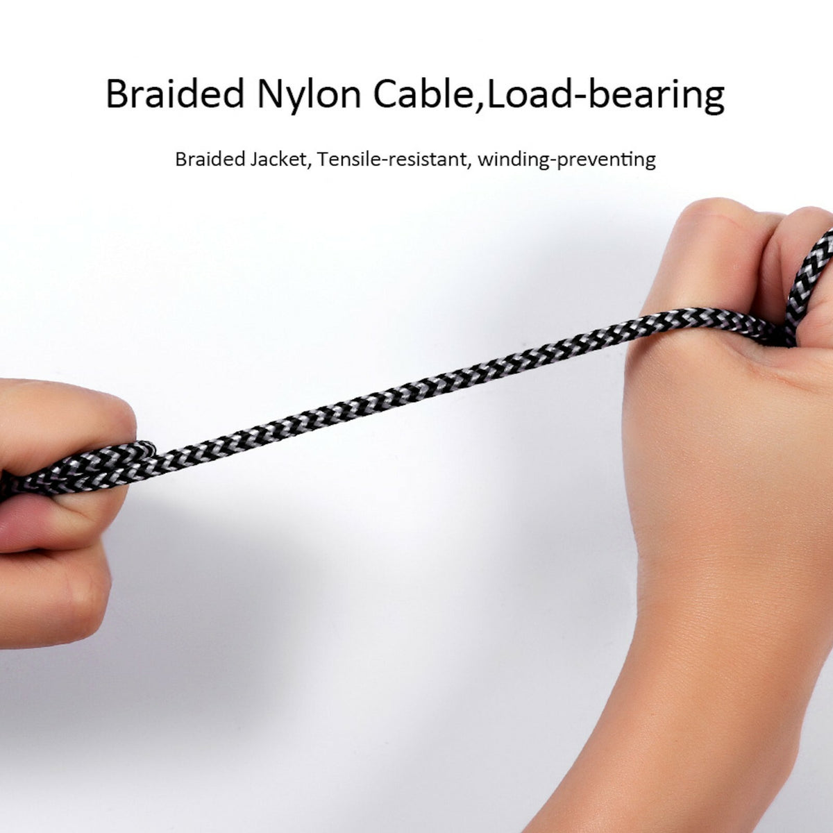 Premium Stereo Kopfhörer Anschlusskabel Nylon 1m 3,5mm Klinke Stecker - 3KShop.de