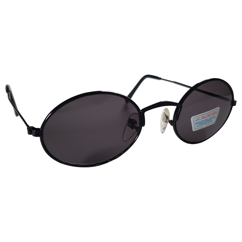 Runde schwarze Steampunk-Sonnenbrille verspiegelt