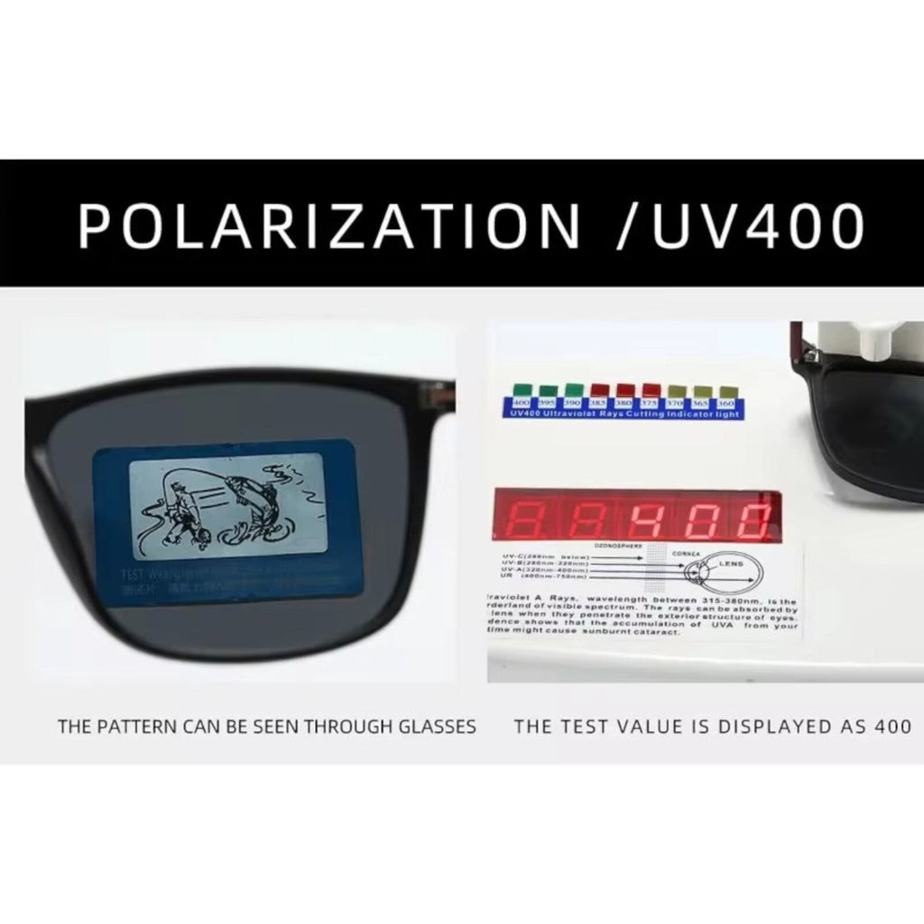 Schwarz-braune matte polarisierte Sonnenbrille