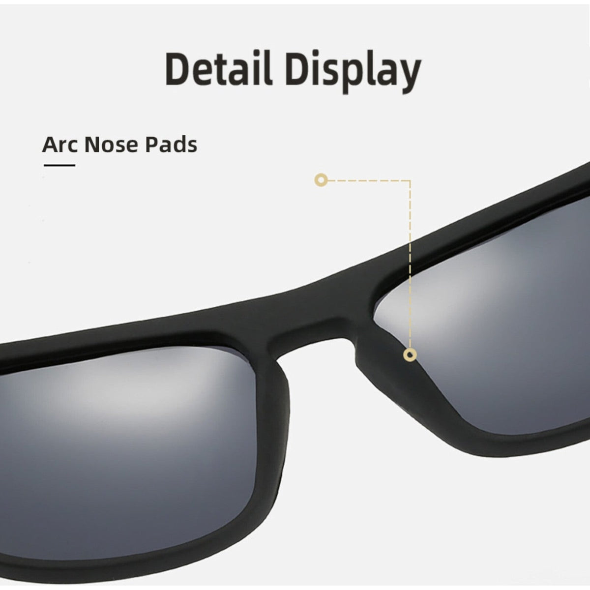 Schwarz-blaue polarisierte Sonnenbrille mit Spiegelgläsern