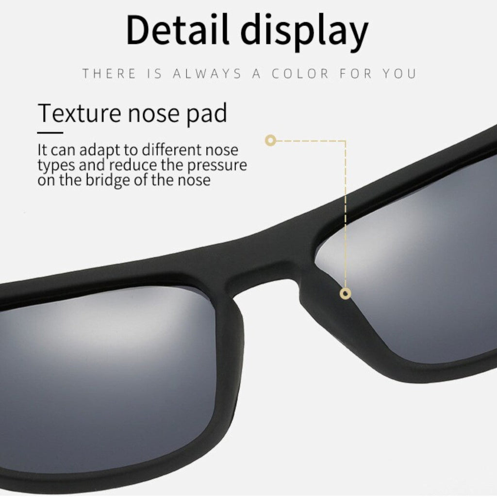 Schwarz-blaue polarisierte Sonnenbrille