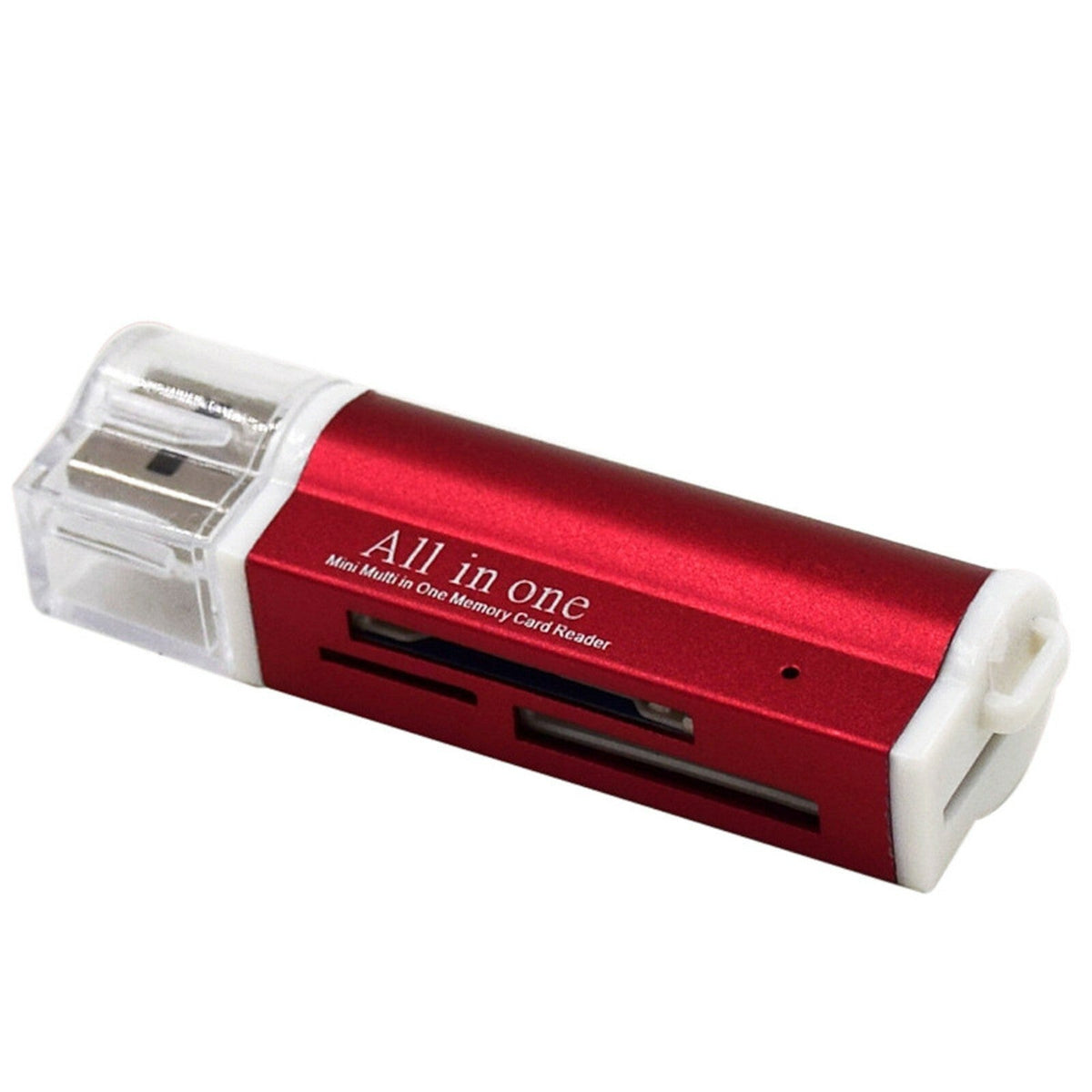 Roter USB-Kartenleser für MicroSD SDHC MMC M2