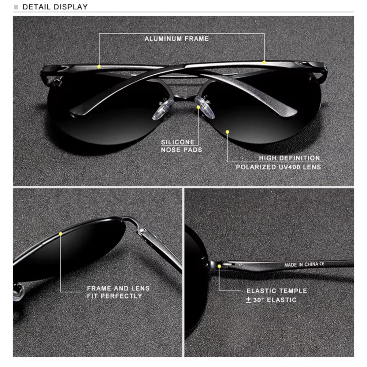 Kingseven N7413 polarisierte Piloten-Sonnenbrille
