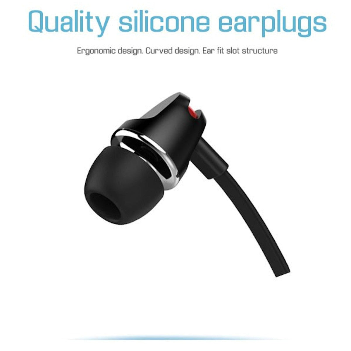 Schwarzes Langsdom JV23 In-Ear-Headset