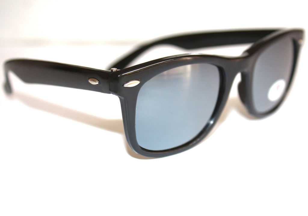 Schwarze Blues-Brothers Sonnenbrille verspiegelt
