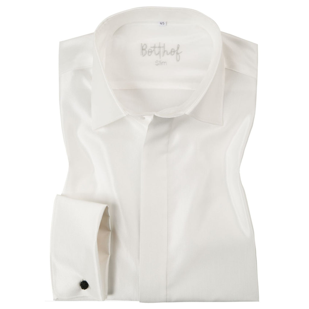 Botthoff Galahemd, Haikragen oder New Kent Kragen in wollweiss Gr. 45 Slim-Fit - 3KShop.de