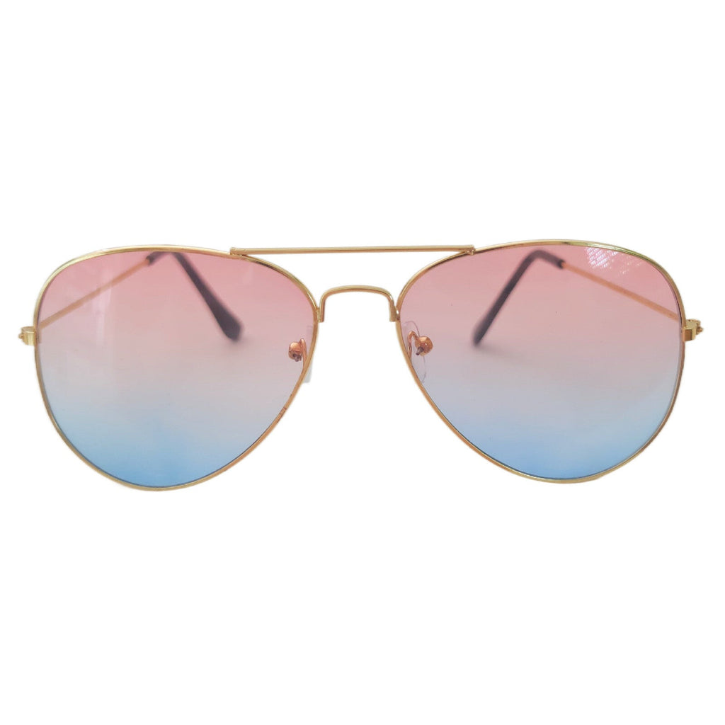 Rot-blaue Fashion Piloten-Sonnenbrille