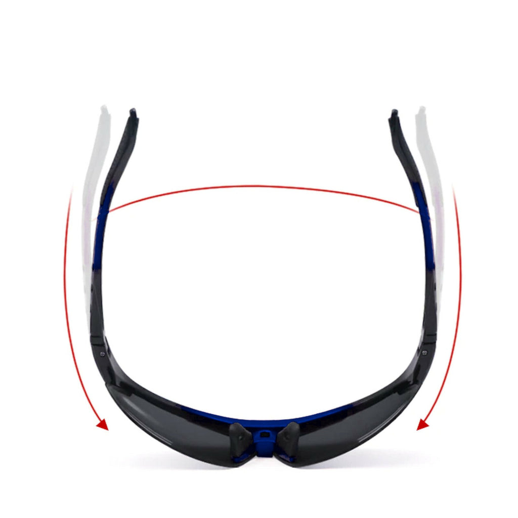 Schwarz-blaue polarisierte Sport-Sonnenbrille X4