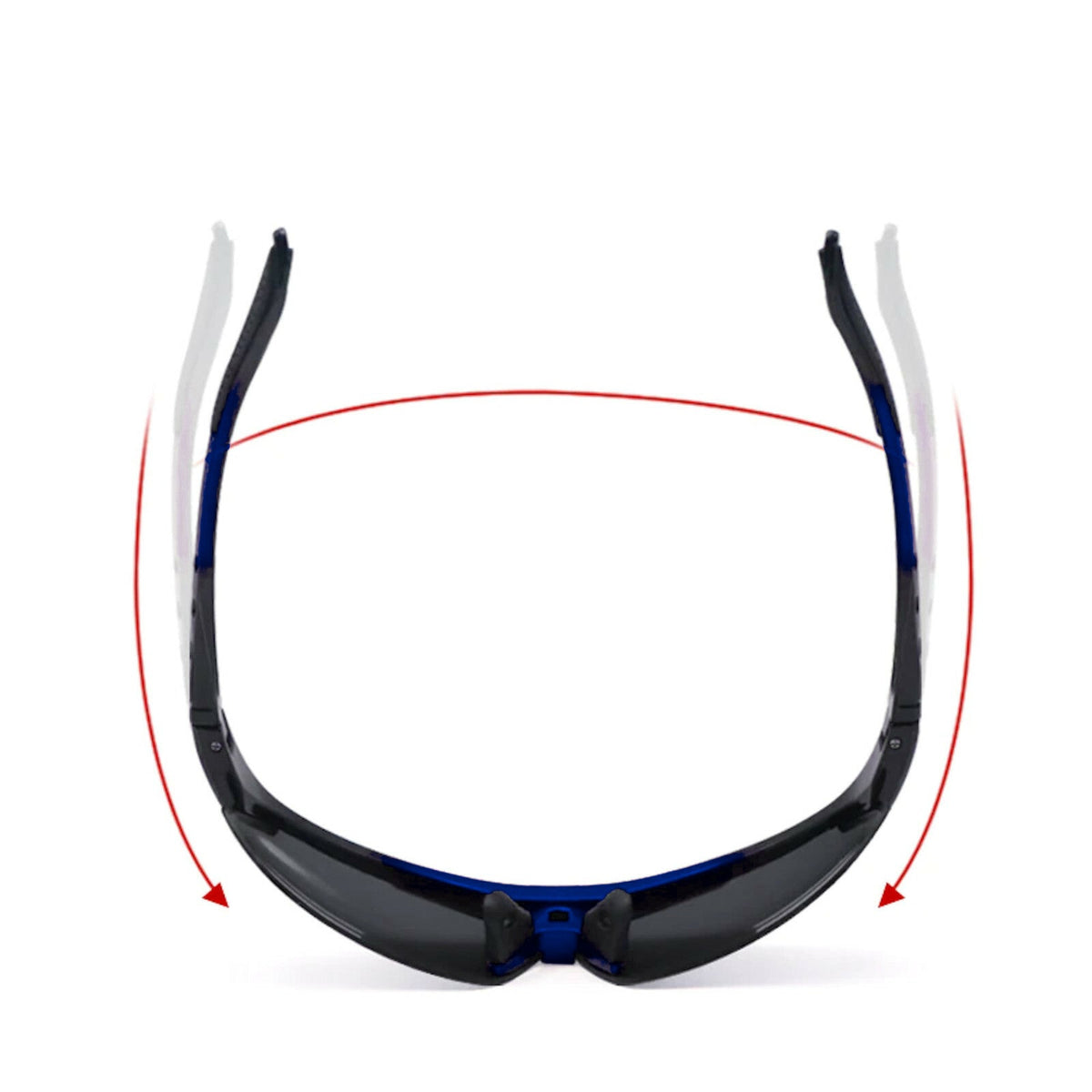 Schwarz-blaue polarisierte Sport-Sonnenbrille X4