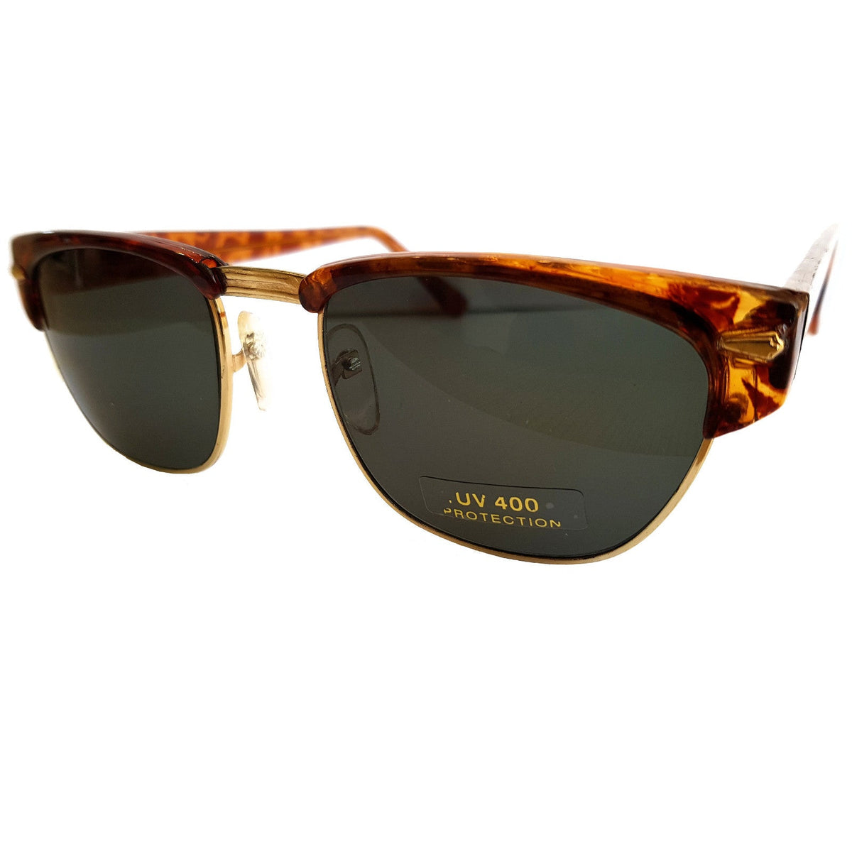 Braune Vintage Sonnenbrille mit dunklen Gläsern