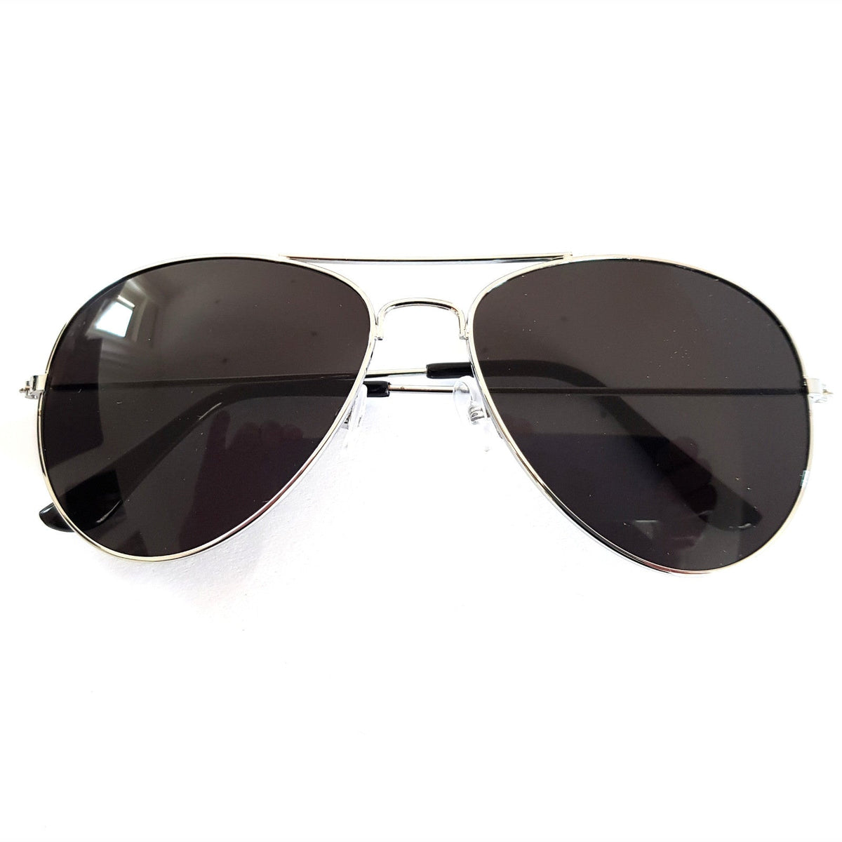 Silber-dunkelgraue Piloten-Sonnenbrille