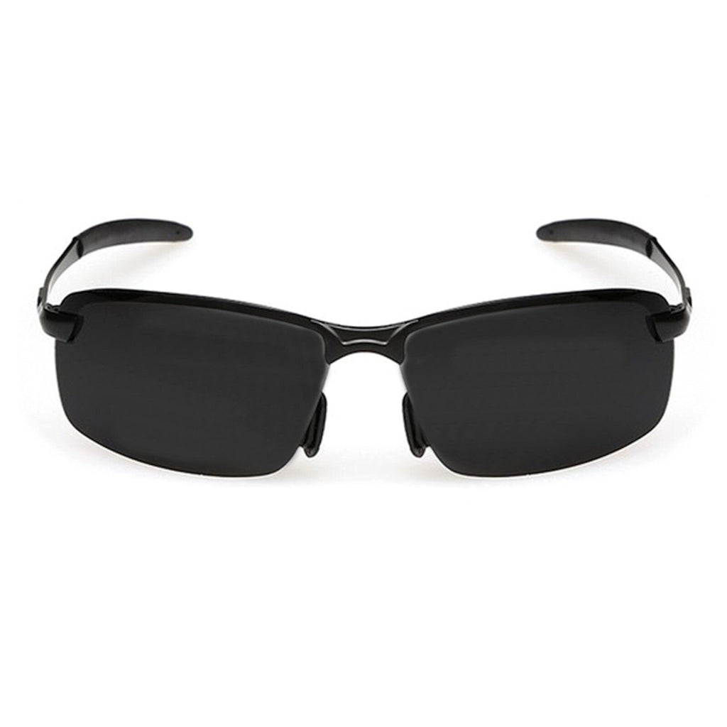 Schwarze Matrix-Sonnenbrille mit polarisierten Gläsern