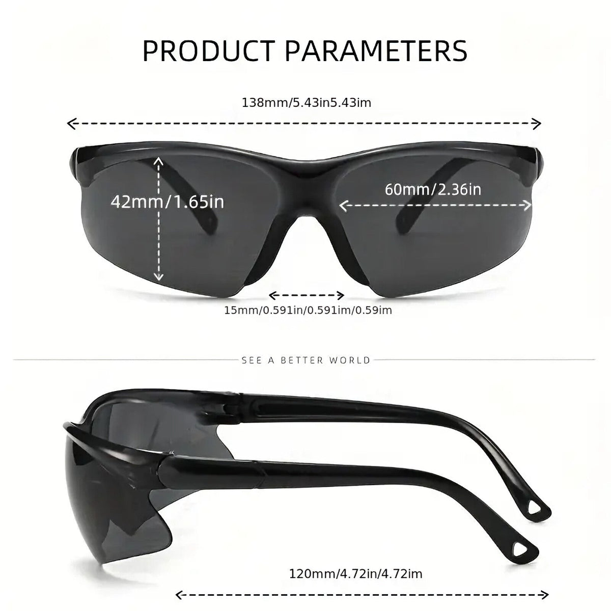 Glänzend schwarze Retro-Partybrille