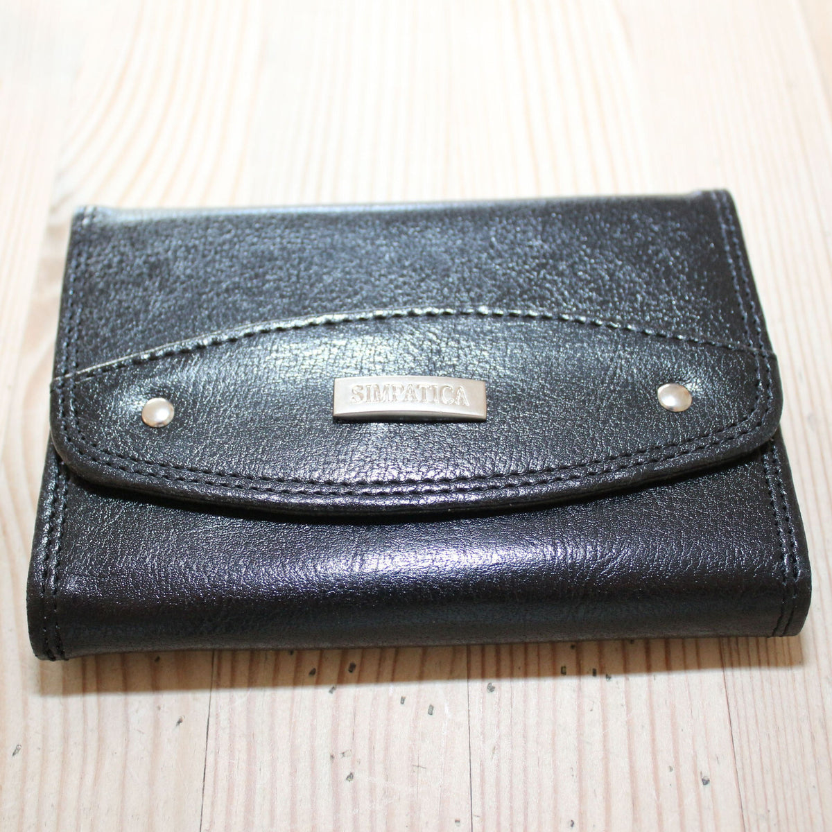 Portemonnaie Geldbörse Brieftasche Clipverschluss Leder Schwarz gross 2000-78R - 3KShop.de