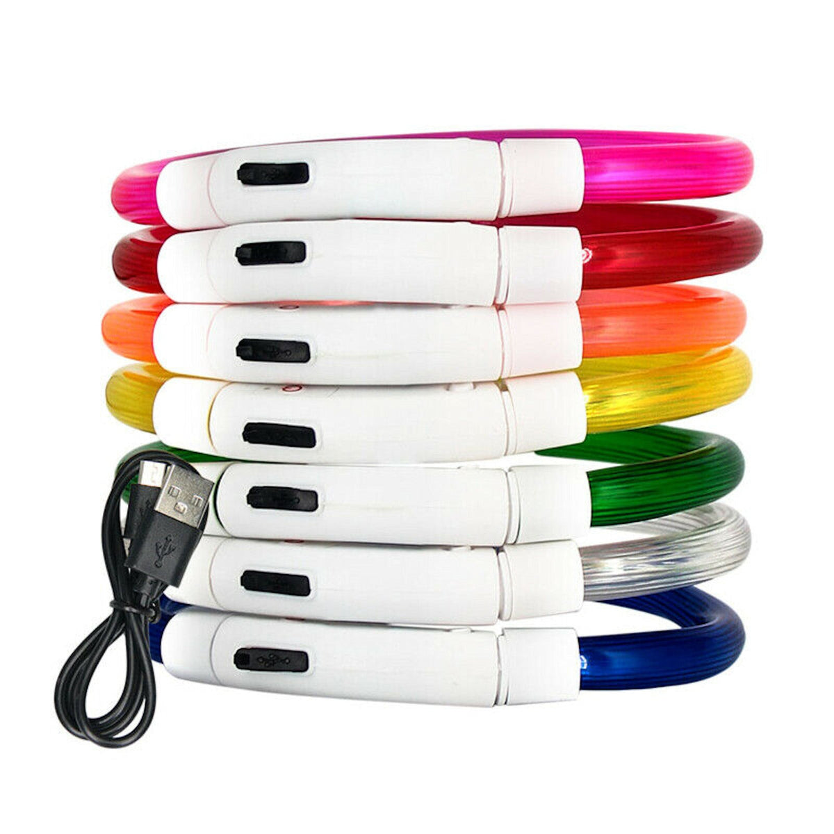 Kürzbares LED-Hundehalsband mit USB-Akku